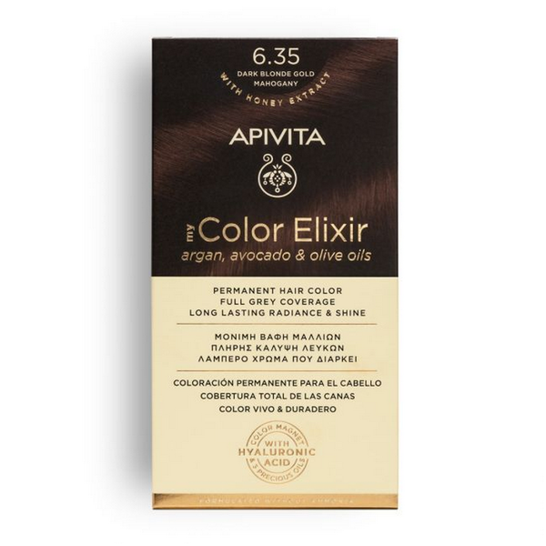 6.35 Dark Blonde Gold Mahogany Color Elixir APIVITA