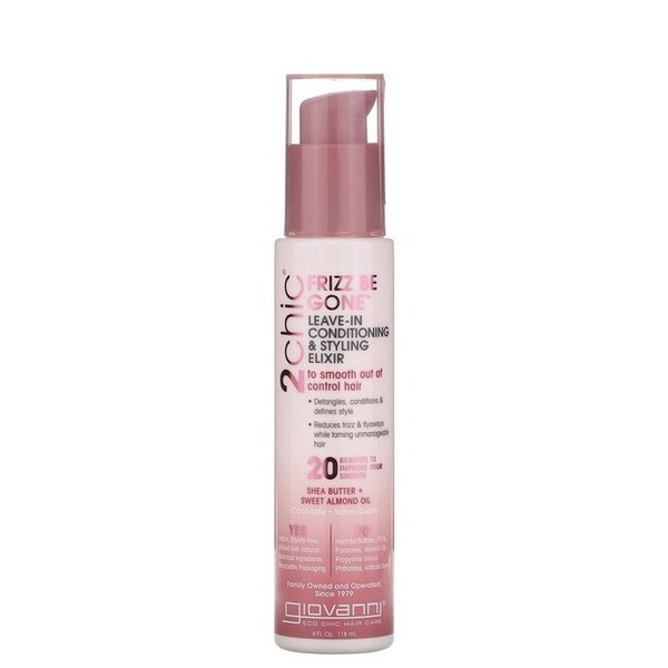 2Chic Frizz Be Gone Anti-Frizz Leave-in Conditioning & Styling Elixir 118ml GIOVANNI