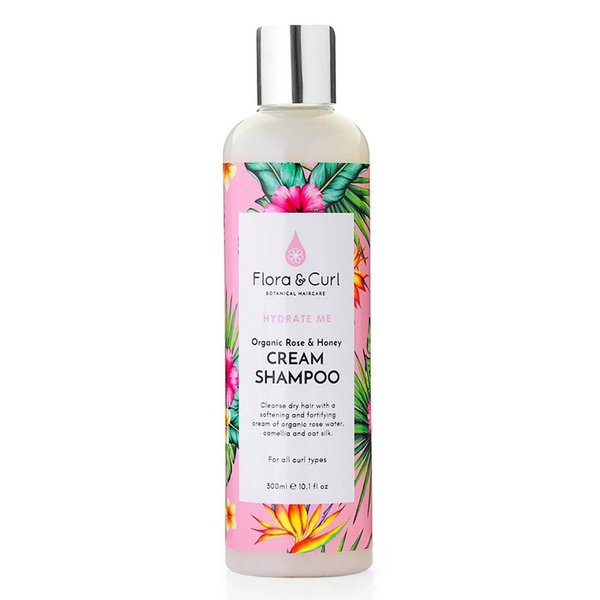Organic Rose & Honey Shampoo 300ml FLORA & CURL