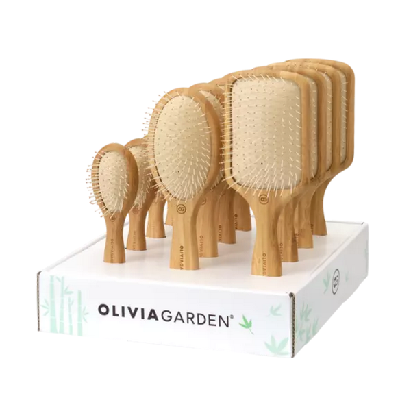 Bamboo Touch Detangle Nylon Display OLIVIA GARDEN