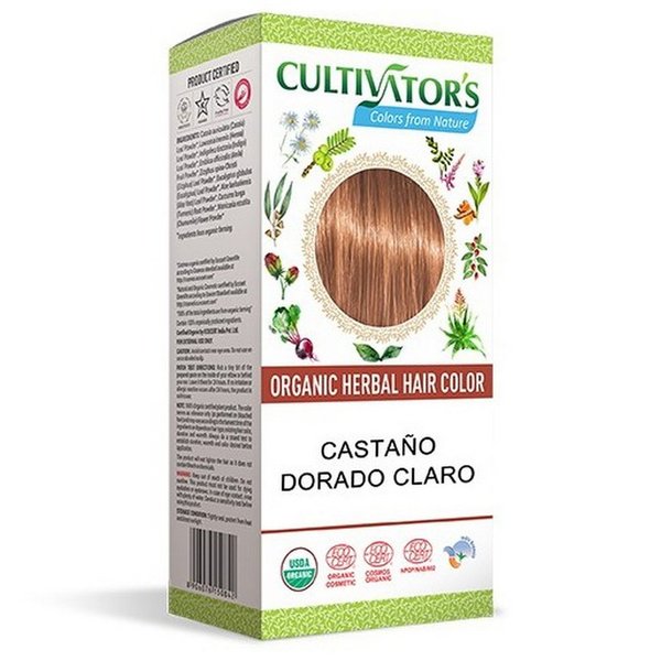 Tinte Orgánico Castaño Dorado Claro 100gr CULTIVATOR'S