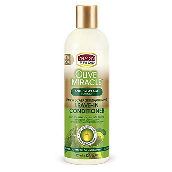 Olive Miracle Anti-Breakage Hair & Scalp Strengthening Leave-In Conditioner 355ml AFRICAN PRIDE