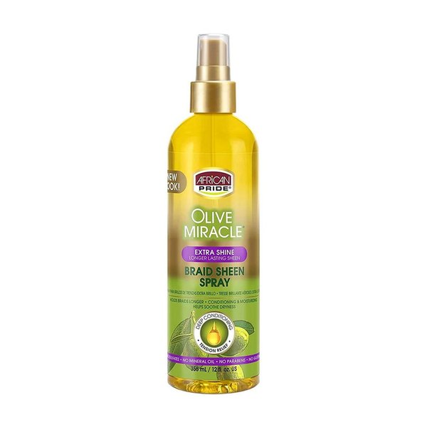 Olive Miracle Extra Shine Braid Sheen Spray 355ml AFRICAN PRIDE