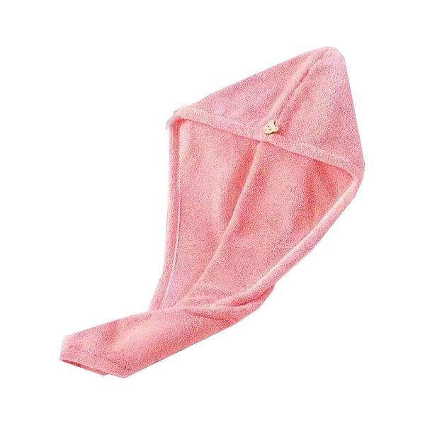 Quick-Dry Hair Towel Cap Microfiber Pink TPMP