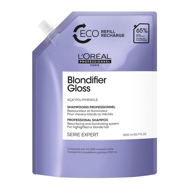 Blondifier Gloss Shampoo Eco Refill Recharge 1500ml L'ORÉAL