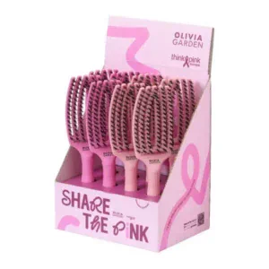 Finger Brush Combo Medium Think Pink Display 4x2 OLIVIA GARDEN