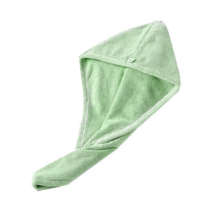 Quick-Dry Hair Towel Cap Microfiber Green TPMP
