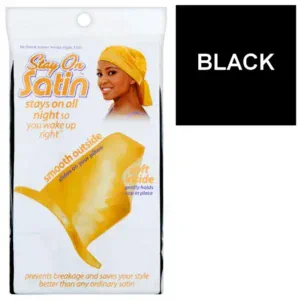 Tie Back Super Wrap Style Black 1101 STAY ON SATIN
